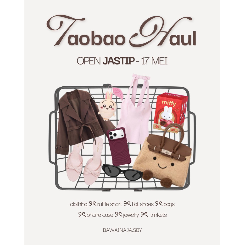 Jastip Jasa Titip Taobao 1688 Xianyu Cina Handcarry