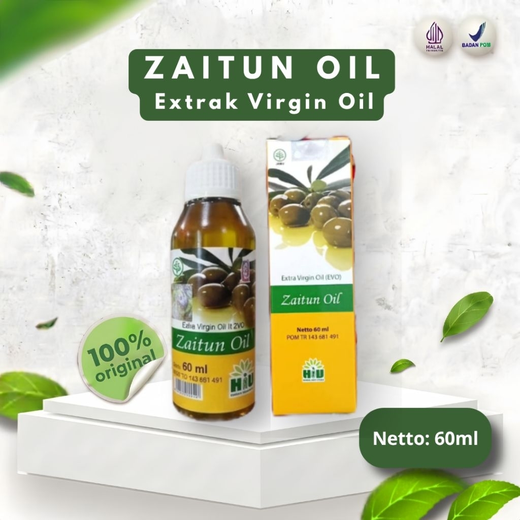 HIU Zaitun 60ml | Zaitun 60 ml | Minyak Zaitun Extra Virgin