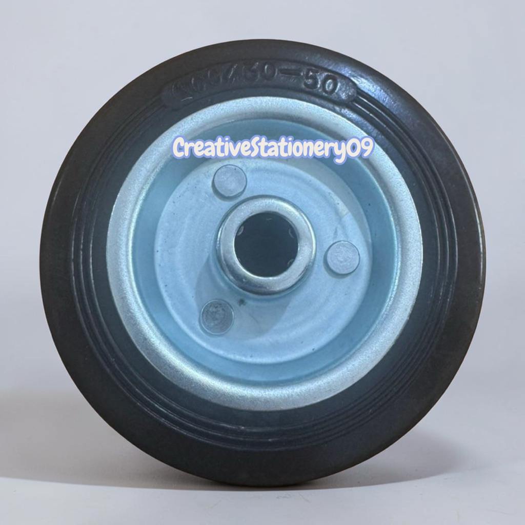 Roda Karet Hitam 4" / Roda Troli / Roda Karet Troly 4 Inch