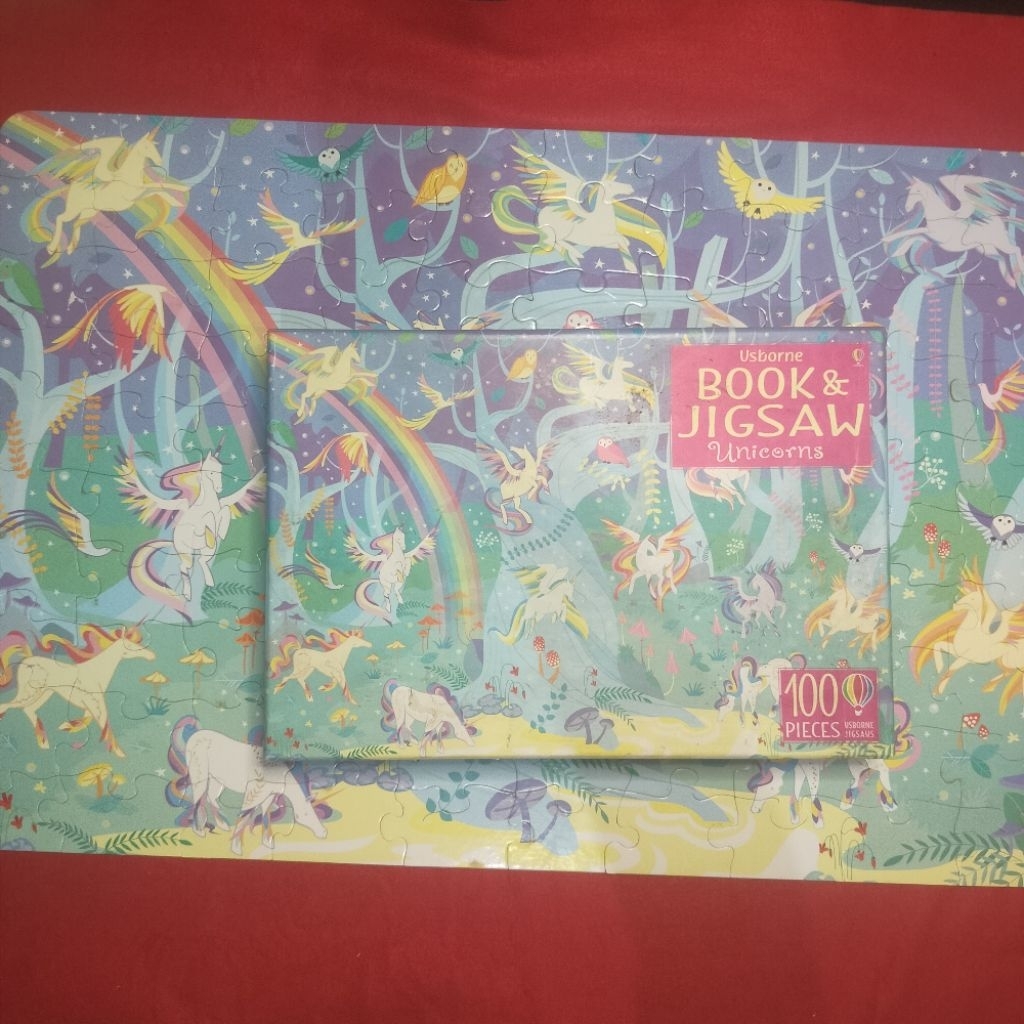 Usborne Book & Jigsaw Unicorns 100 Pieces Puzzle Preloved