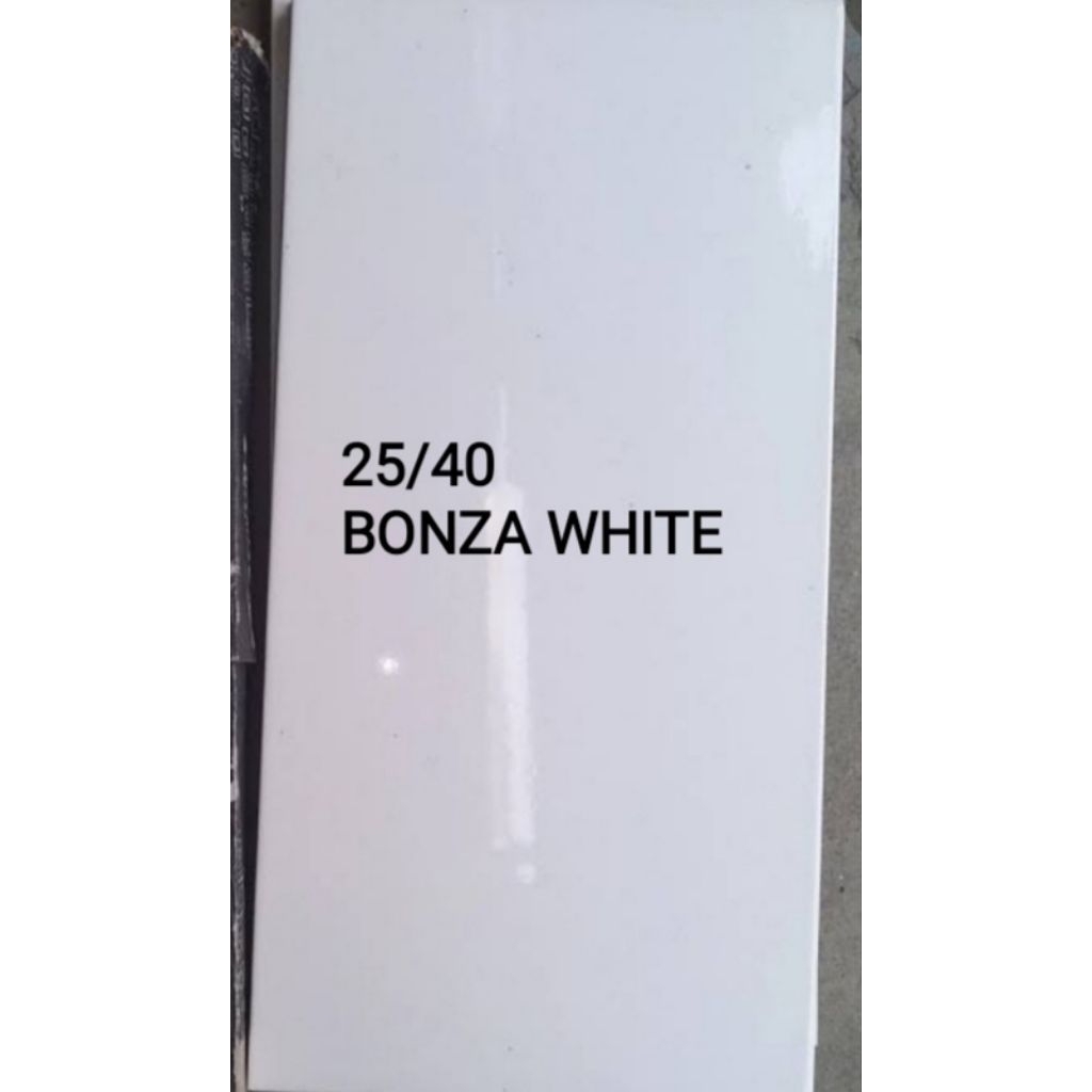 Platinum Keramik Dinding 25x40 Bonza White Putih Polos KwA