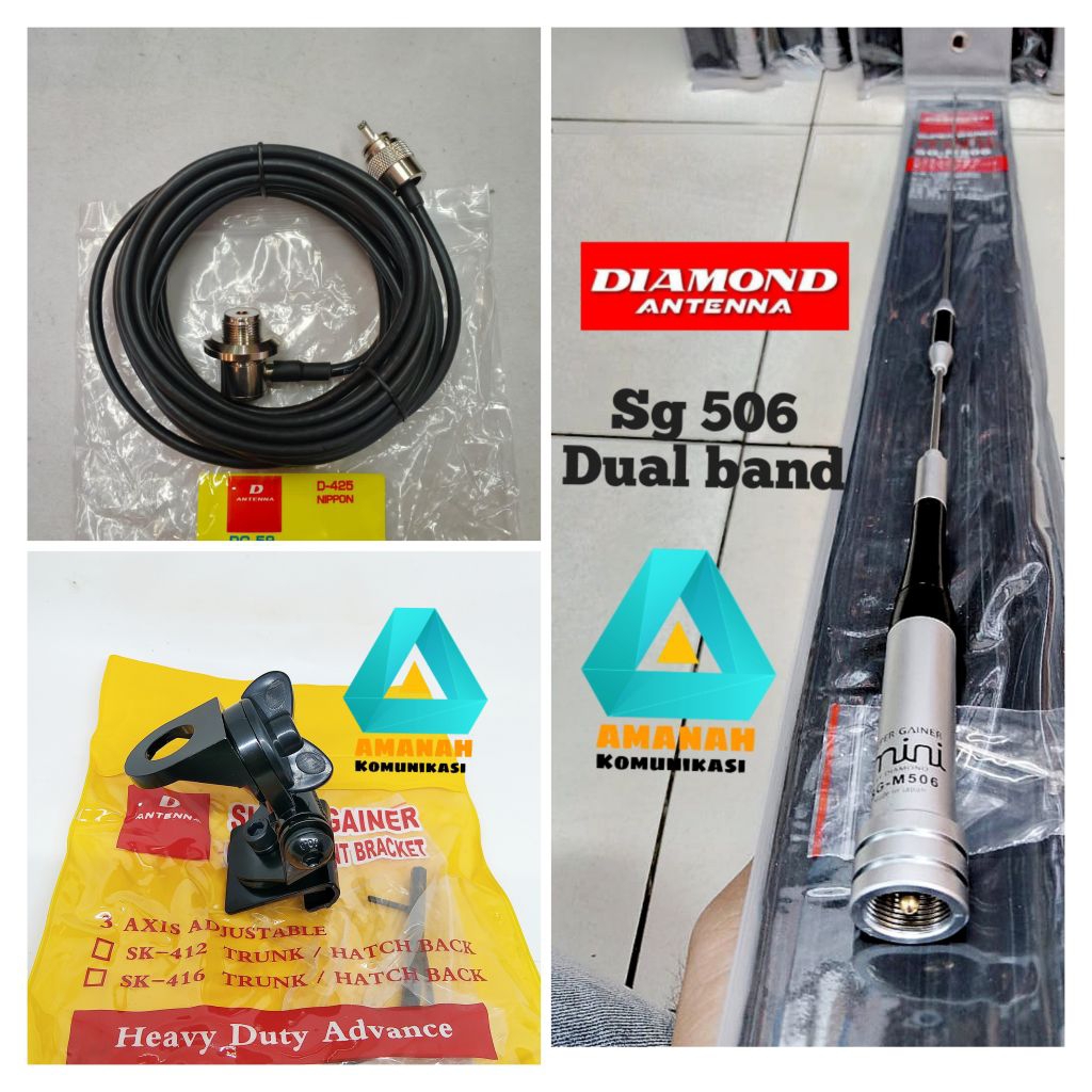 Paket Antena Radio Rig Dual band bagus murah