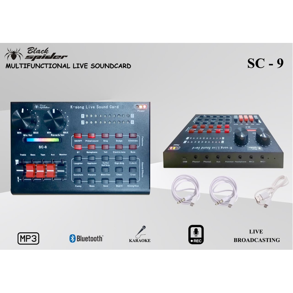 Mixer blackspider Soundcard SC9 original Blackspider soundcard SC 9 V9