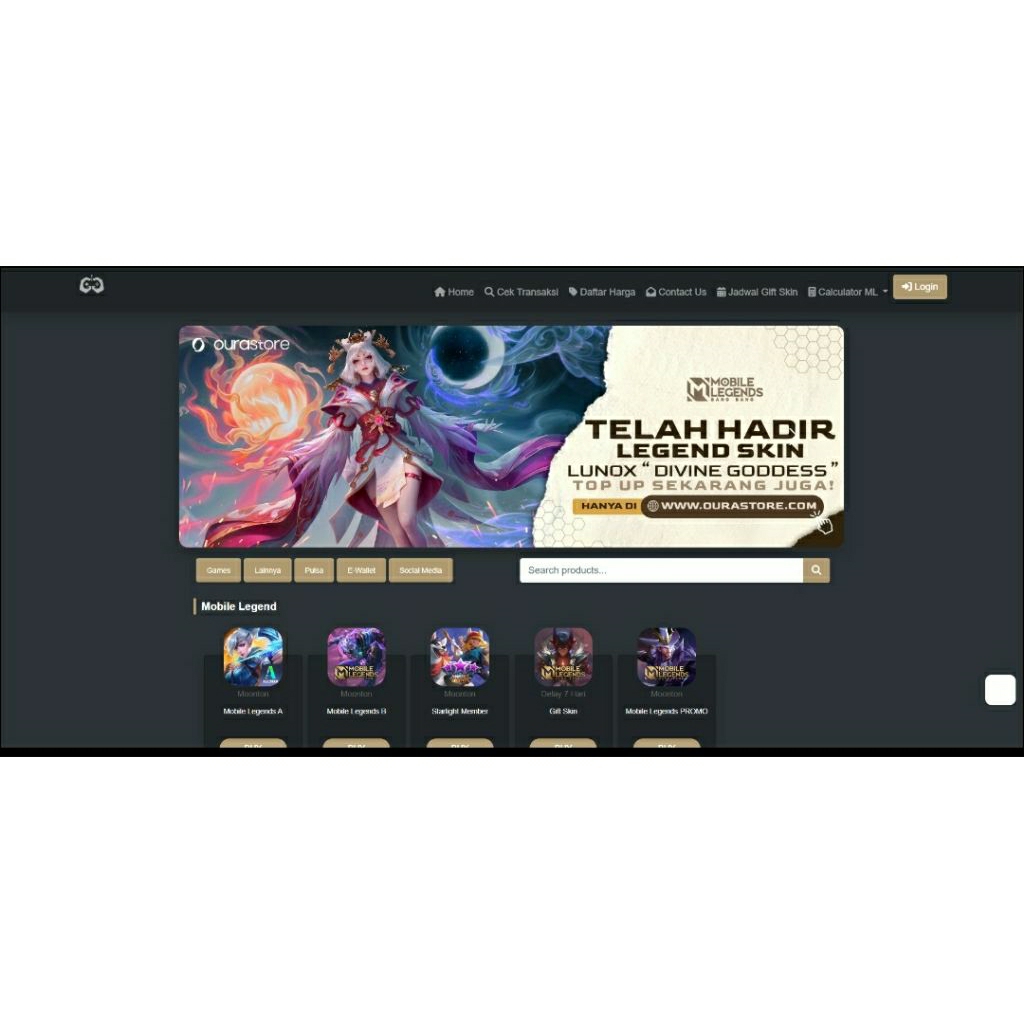 Source Code Web Topup Game Murah