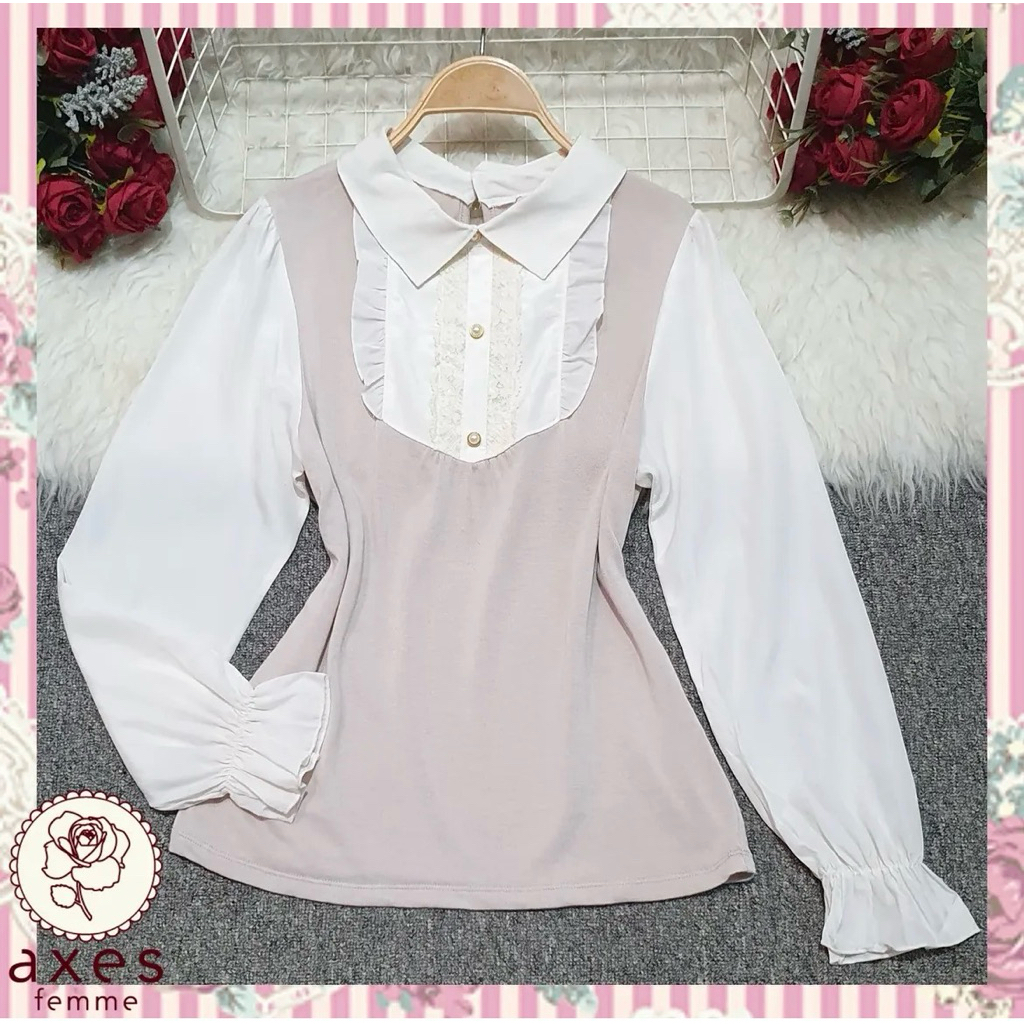 Austina - Axes Femme Dusty Pink Blouse / Pakaian Perempuan