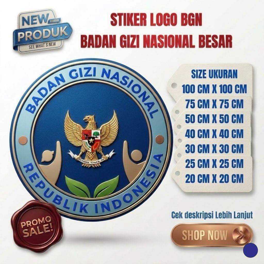 Sticker Logo BGN / Sticker Badan Gizi Nasional / Sticker SPPG Logo MBG