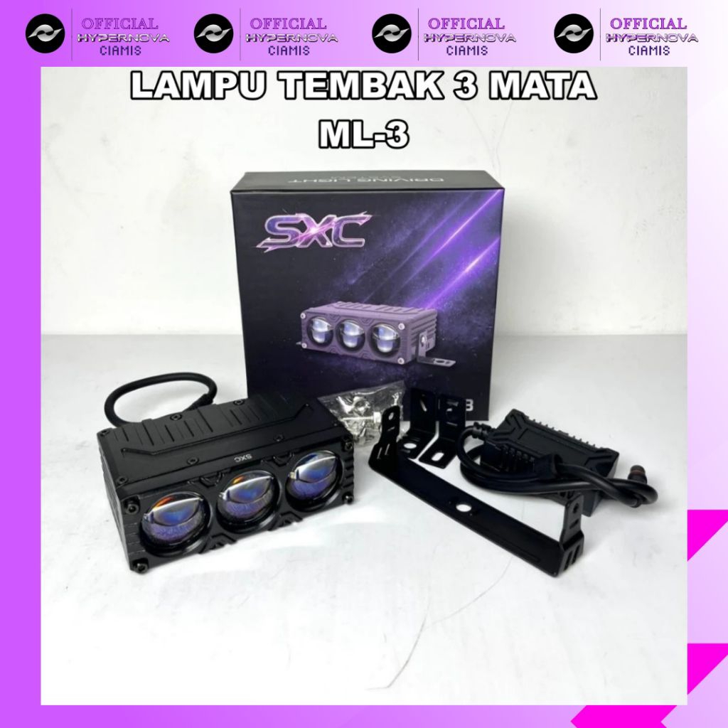 SXC ML3 LASER LAMPU TEMBAK BILED 3 MATA LASER 3 WARNA BLUELENS MINI LASER 3 MATA CAHAYA MODEL BILED