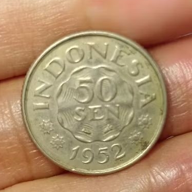 [ASLI] Koin Kuno Indonesia 50 Sen Diponegoro Tahun 1952 - Koleksi Mahar & Numismatik