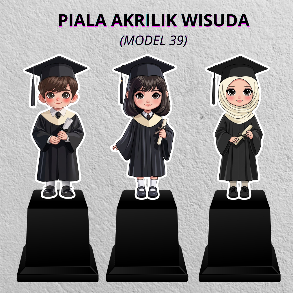 Piala Akrilik Wisuda Sekolah SD TK PAUD Anak Plakat Tropi Hadiah Souvenir