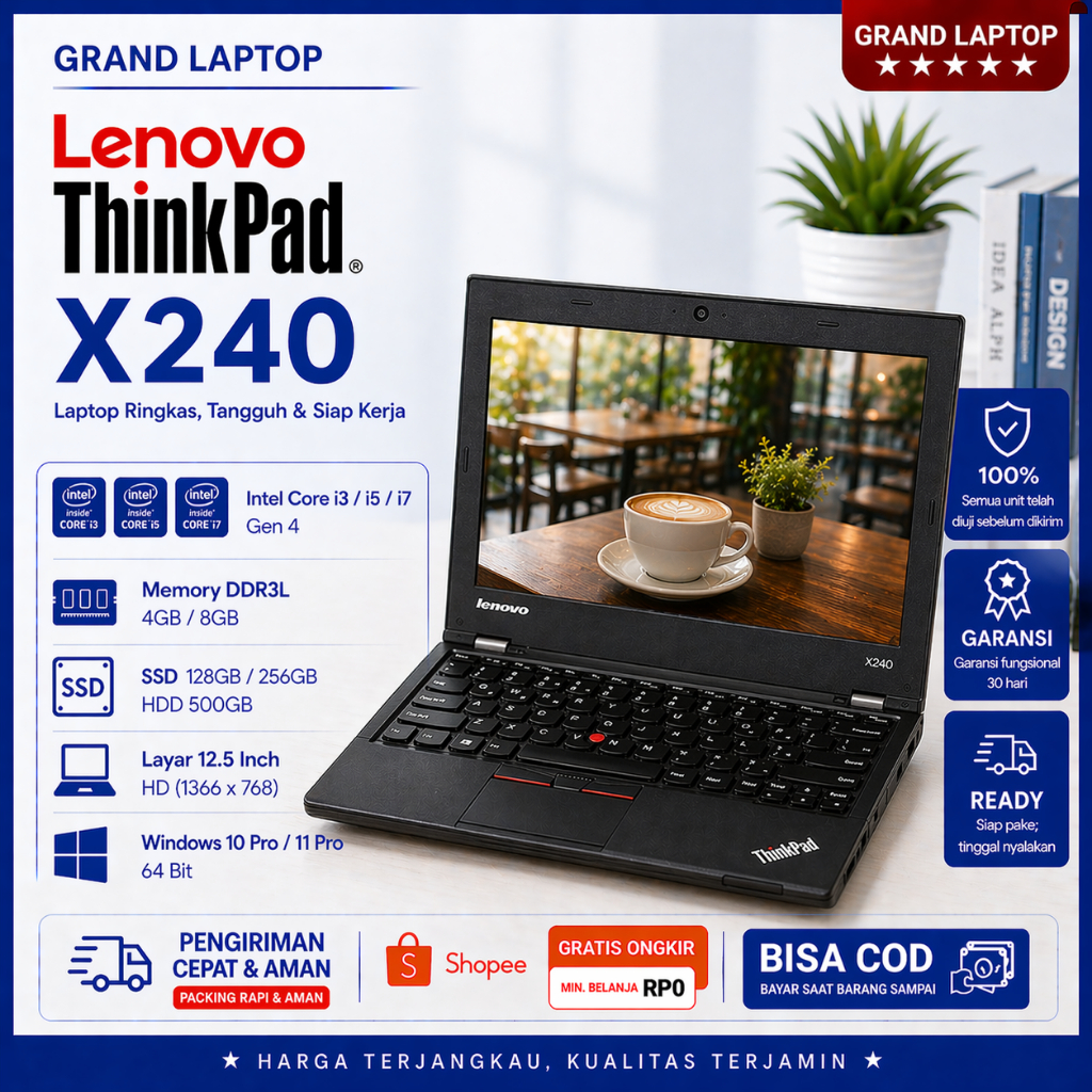 Laptop Lenovo Thinkpad X240/X240S Core i3/i5/i7 Gen 4 PALING MURAH PALING MULUS WORT IT TO BUY