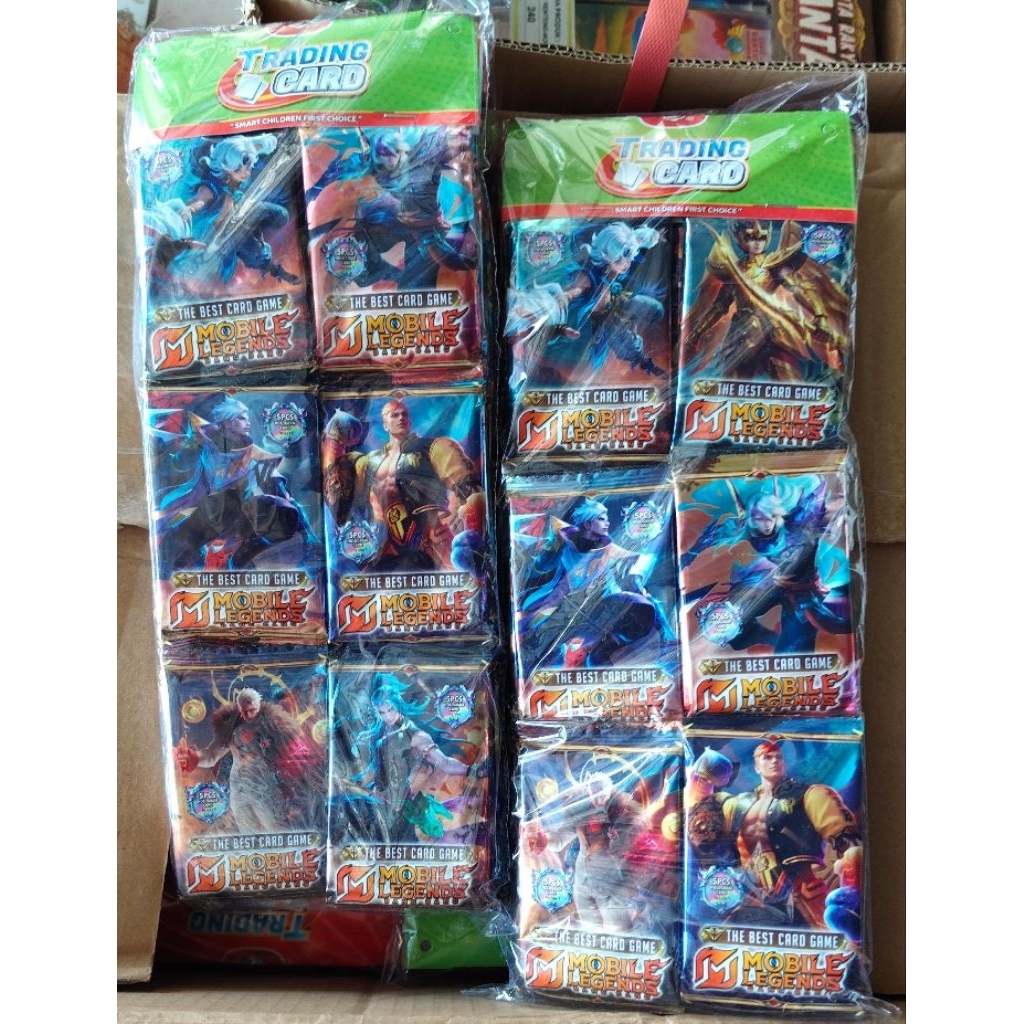 1  RWNCENG ISI 12 BUNGKUS KARTU TRANDING MOBILE LAGENDS ///// DG ///// / TRANDING CARD ML / MAINAN K