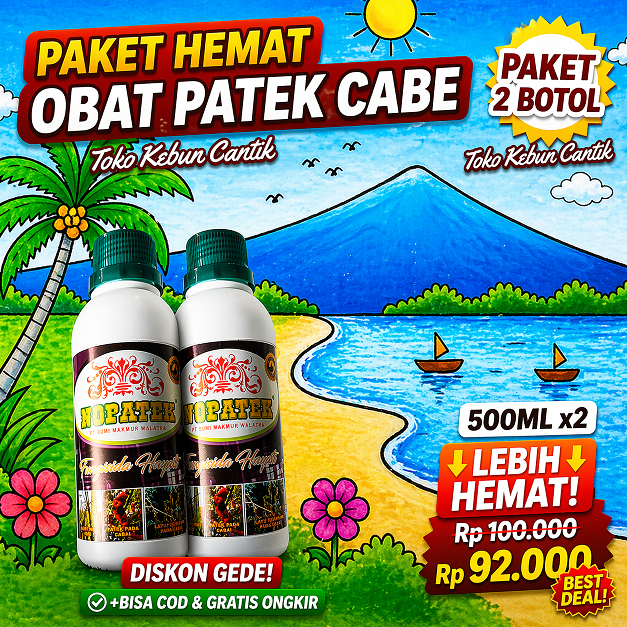 Paket NOPATEK 2 Botol 500ml Obat Patek Cabe Obat Busuk Buah Cabai Obat Jamur Cabe Obat Antraknosa Ca