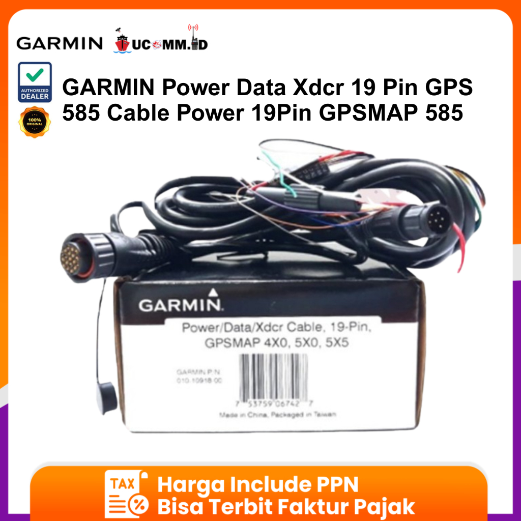 Kabel Power Data XDCR Garmin 19 Pin Original Kabel Garmin GPSMAP 585 580 421s 420s 521s