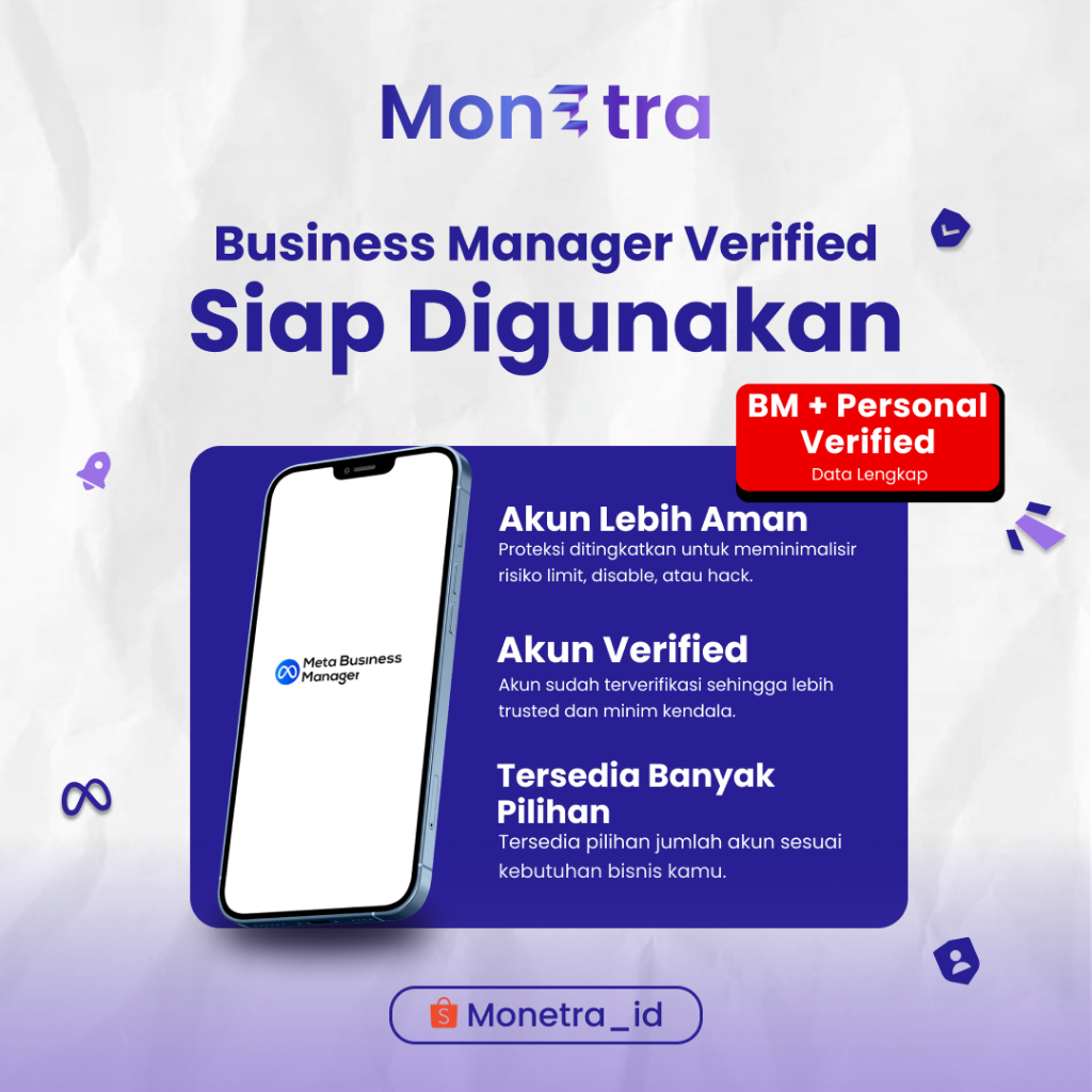 BM Verified + Akun personal verified data lengkap