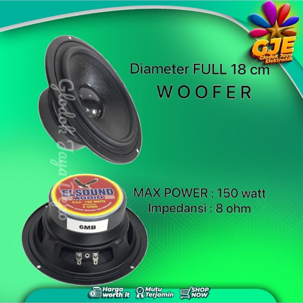 SPEAKER 6INCH ELSOUND MB MAGNET BESAR