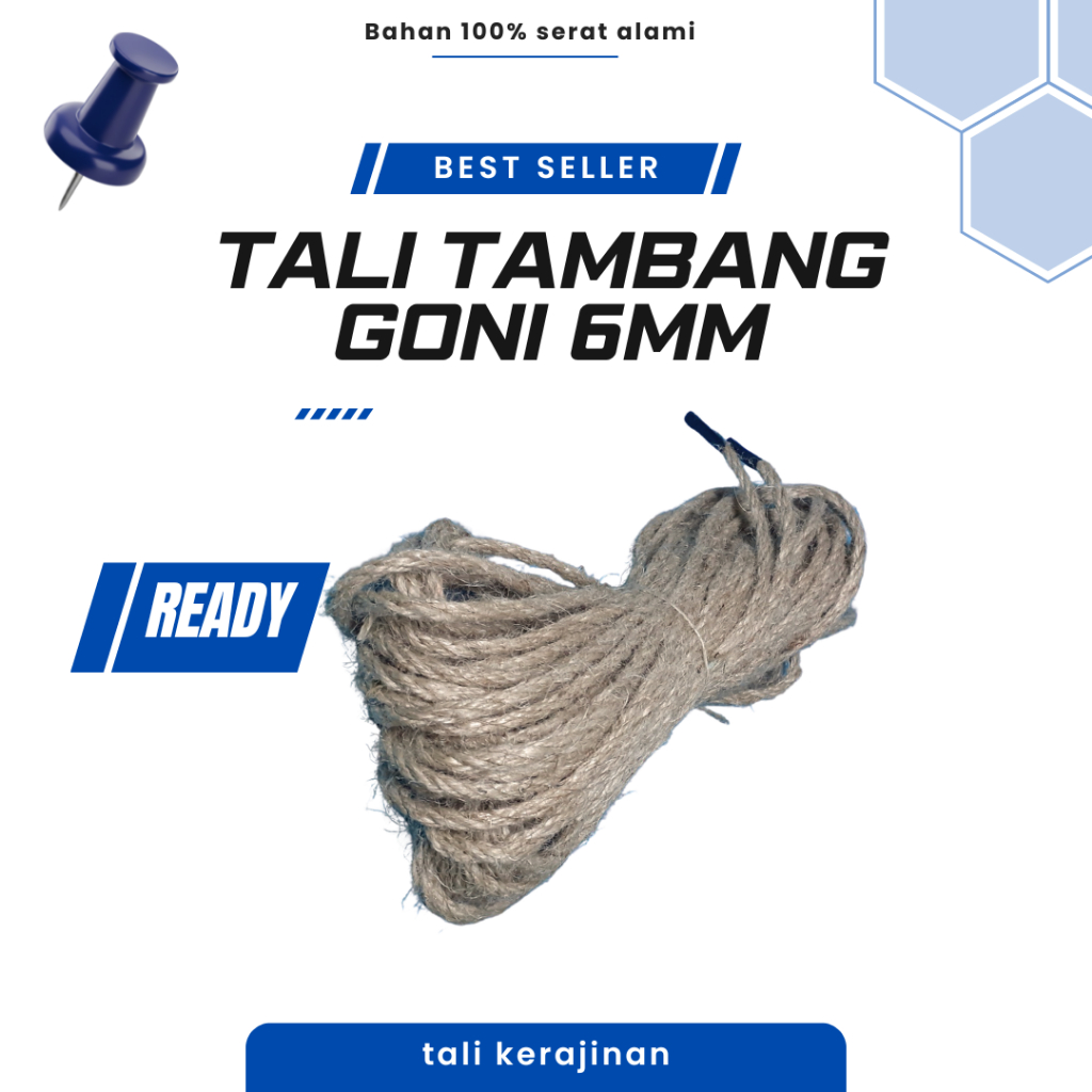 Tali goni tambang goni 6mm meteran