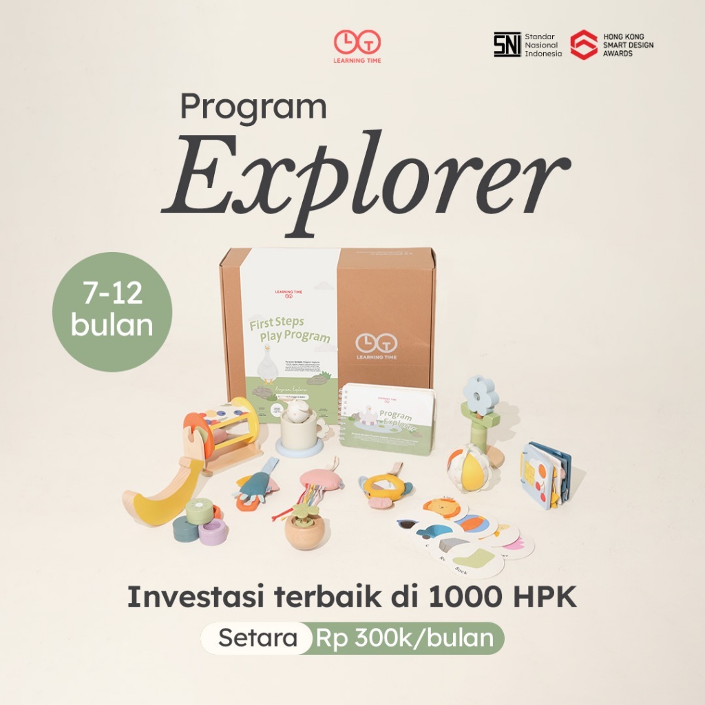 (READY) Learning Time- Program Explorer- Mainan stimulasi 7 sd 12 bulan/ Paket stimulasi 7 sd 12 bul