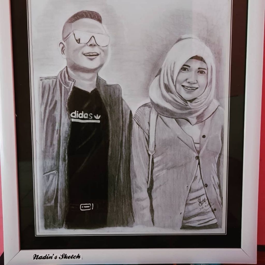 sketsa wajah pensil