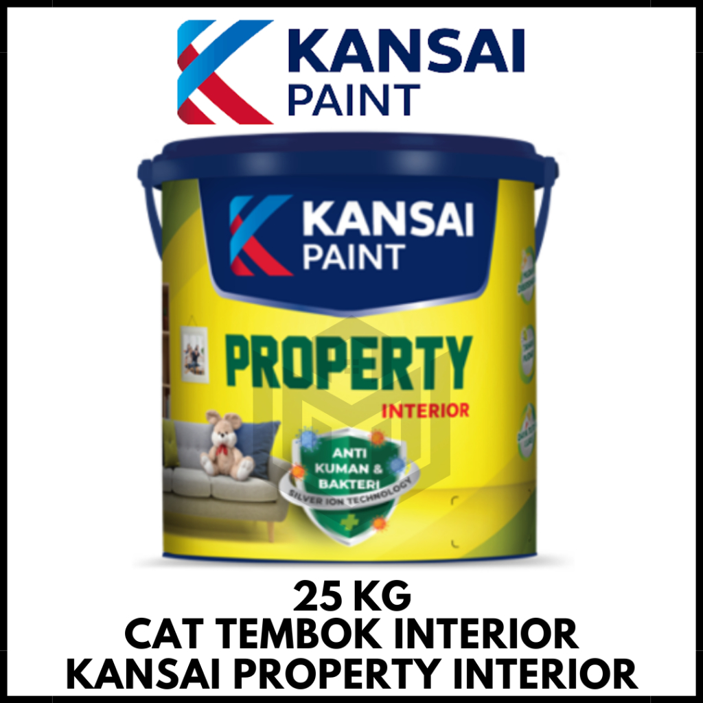 Cat Tembok Interior / Cat Dinding Dalam Property Interior Kansai Paint Kemasan 25 Kg / Kansai