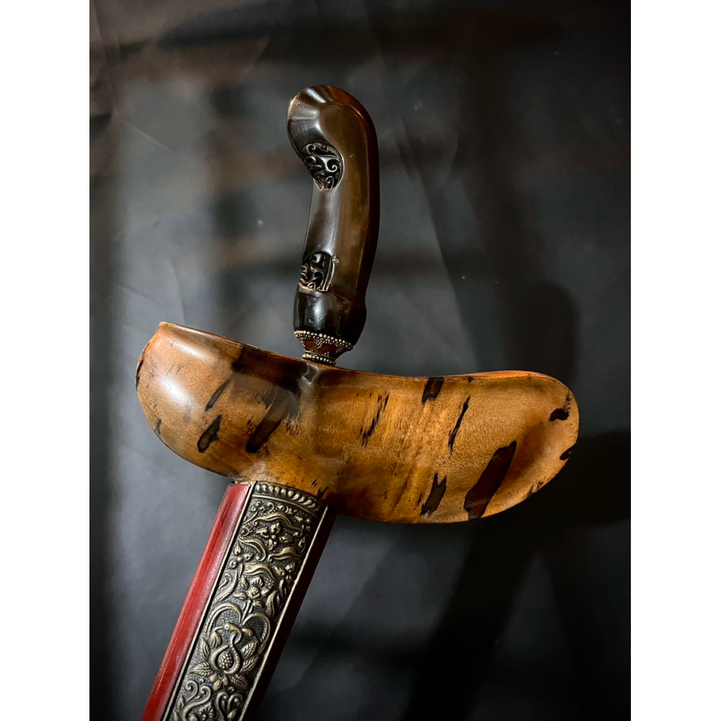 keris sepuh dapur jalak tilam sari, pamor beras utah, warangka gayaman timoho, pendok slorok kemalo 