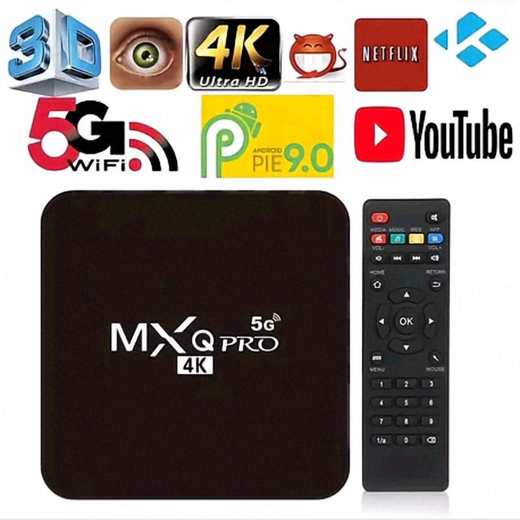 Android TV Box MXQ Pro 5G 4K Yamada Lengkap dengan Remote & Kabel