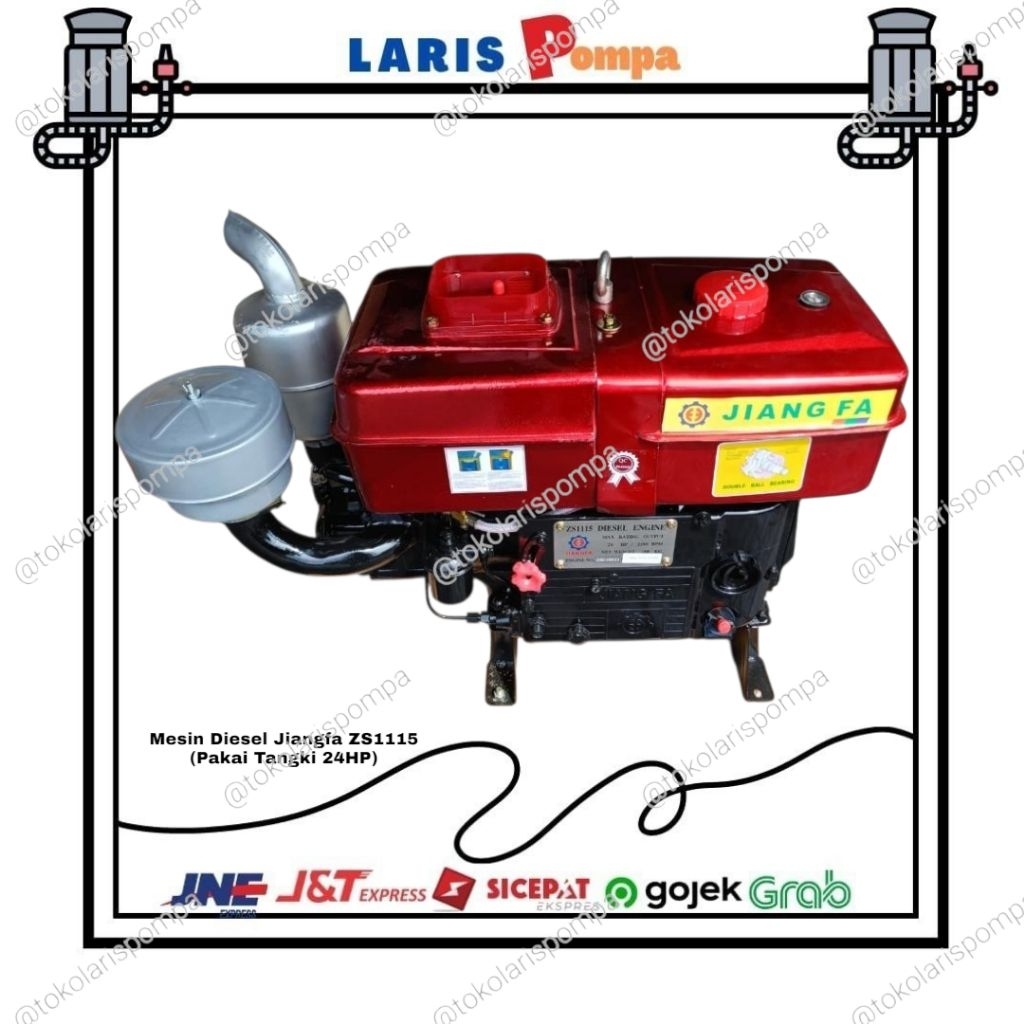 Mesin Diesel Jiangfa ZS1115 (Pakai Tangki 24HP)