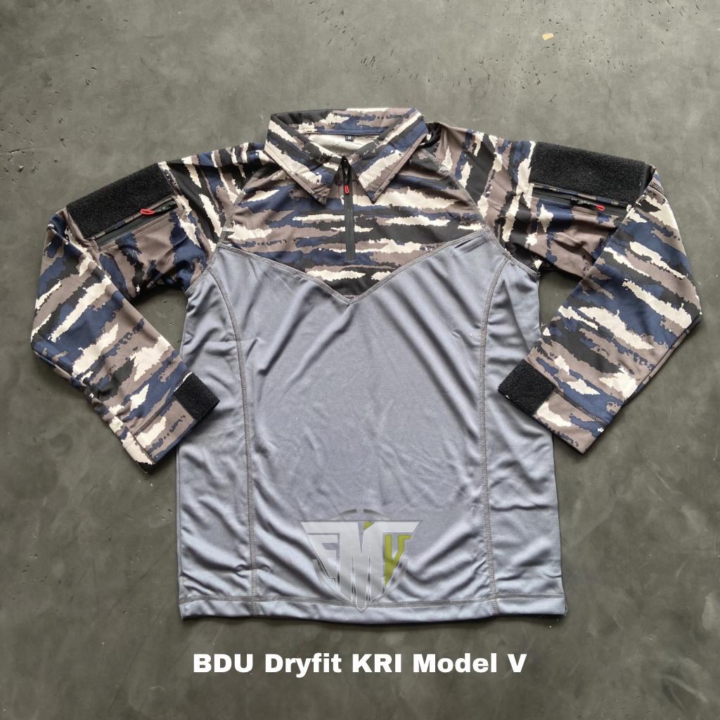 Kaos BDU Dryfit KRI Model V Kaos BDU Tactical Full Dryfit