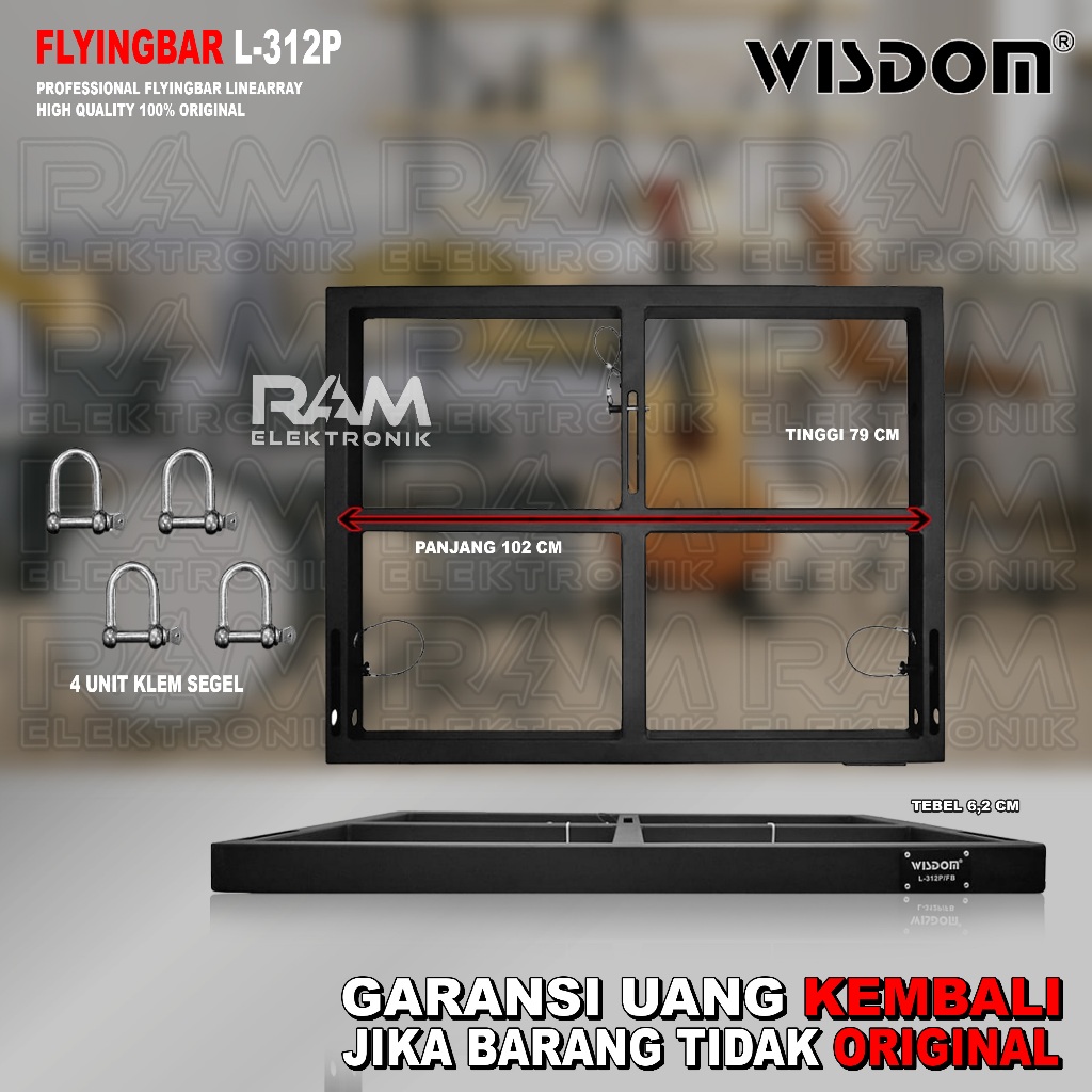 Flying Bar Line Array WISDOM L312P | L 312P Brecket Gantung Linearray Original