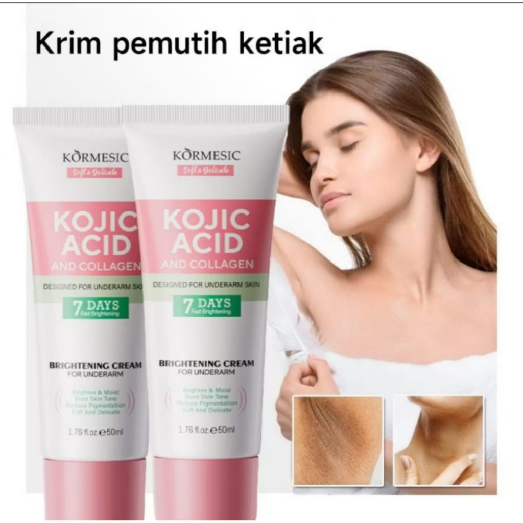 {BPOM} Kojic Acid Krim Pemutih Ketiak 50g Krim memutihkan Cepat, Leher,Lutut, Kulit Tubuh Leher Keti