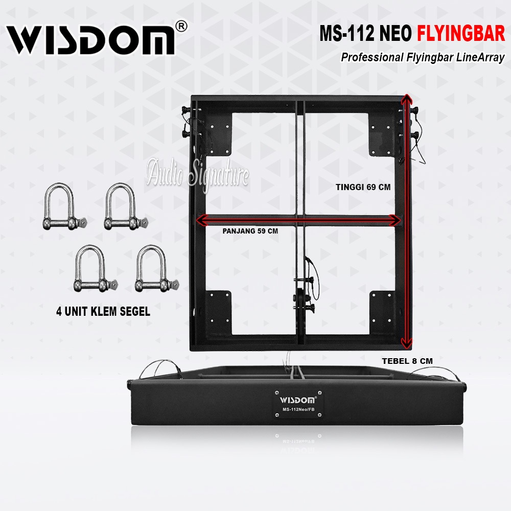 Flying Bar Line Array WISDOM MS112NEO | MS 112 NEO Brecket Gantung Linearray Original