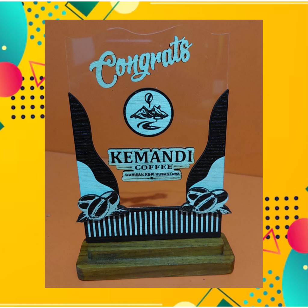 Plakat Akrilik Murah / Plakat Akrilik Kombinasi Playwood /  Plakat Kayu