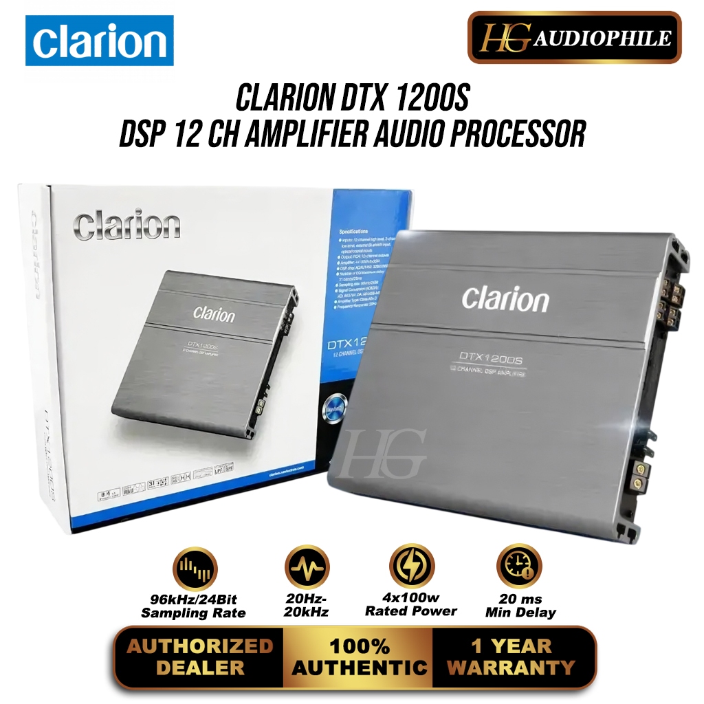 Clarion DTX-1200S DSP 12 Channel Processor Amplifier Car Audio