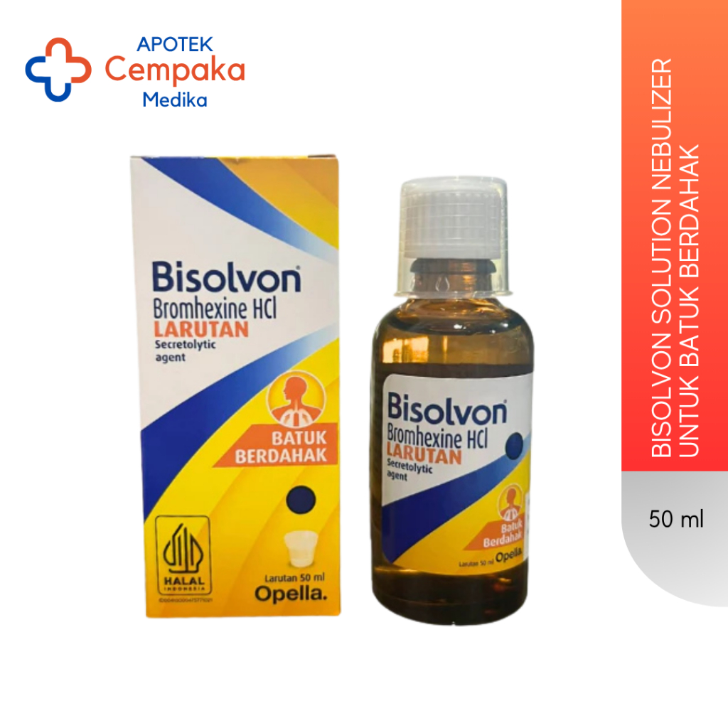 Bisolvon Solution Larutan – Inhalasi Uap Nebulizer Redakan Batuk & Dahak