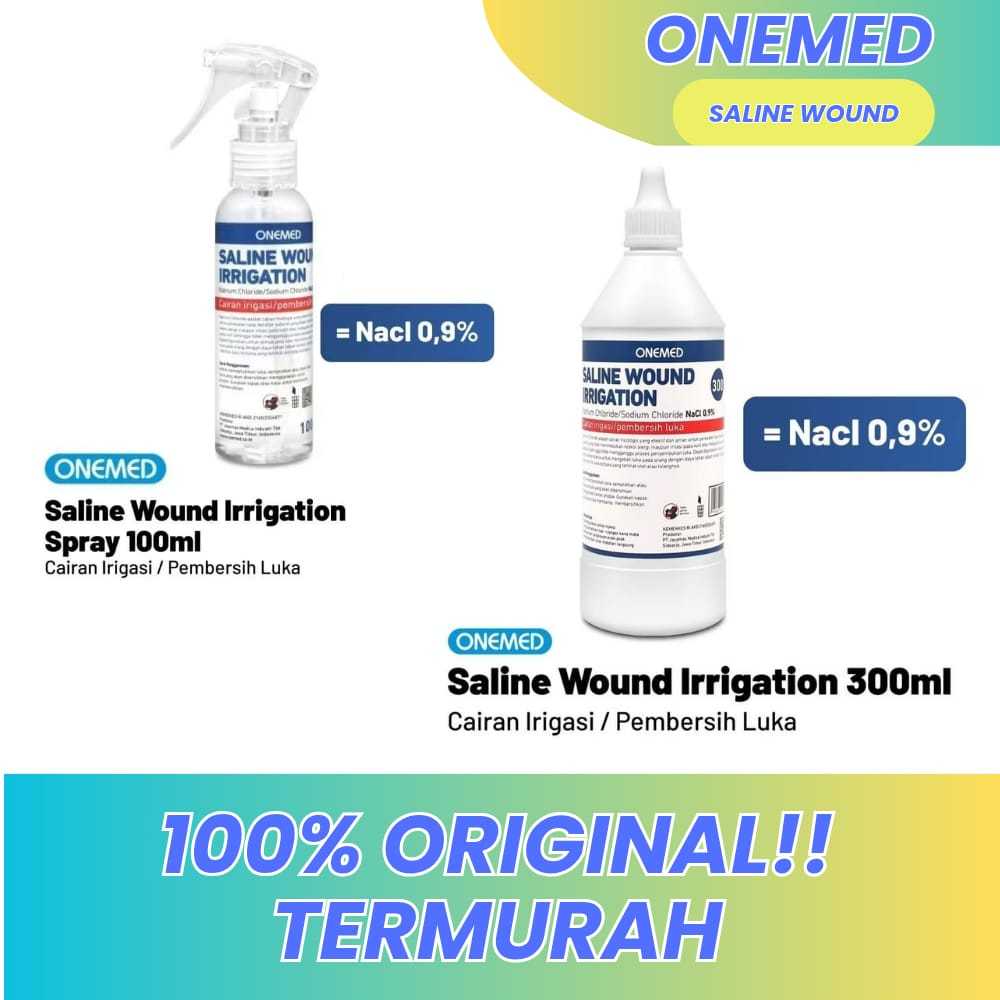 ONEMED SALINE WOUND IRRIGATION SPRAY 100ML - 300ML (NaCl 0.9%) CAIRAN PEMBERSIH LUKA