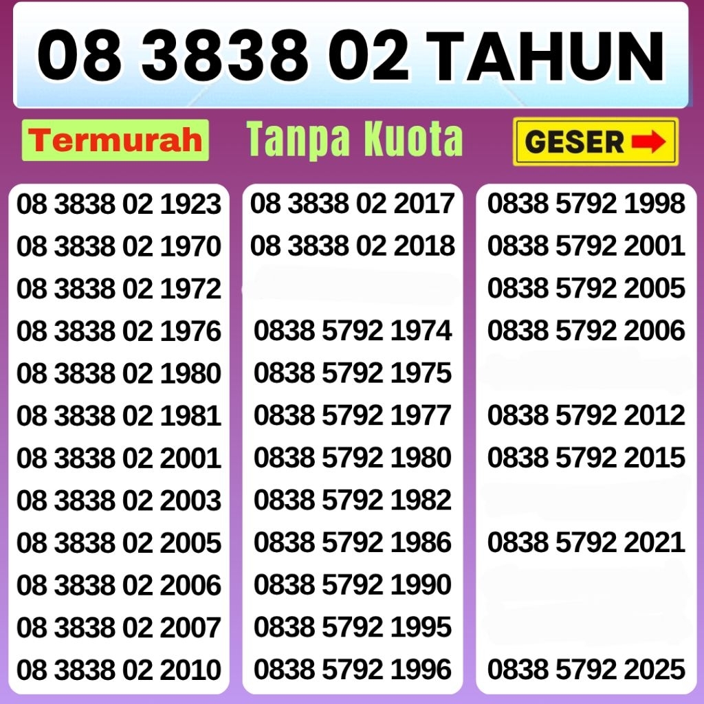 Nomor Cantik Axis Tahun Lahir 1999 Kartu Perdana Axis Support 4g & 5g Nomor Cantik Simpati Telkomsel
