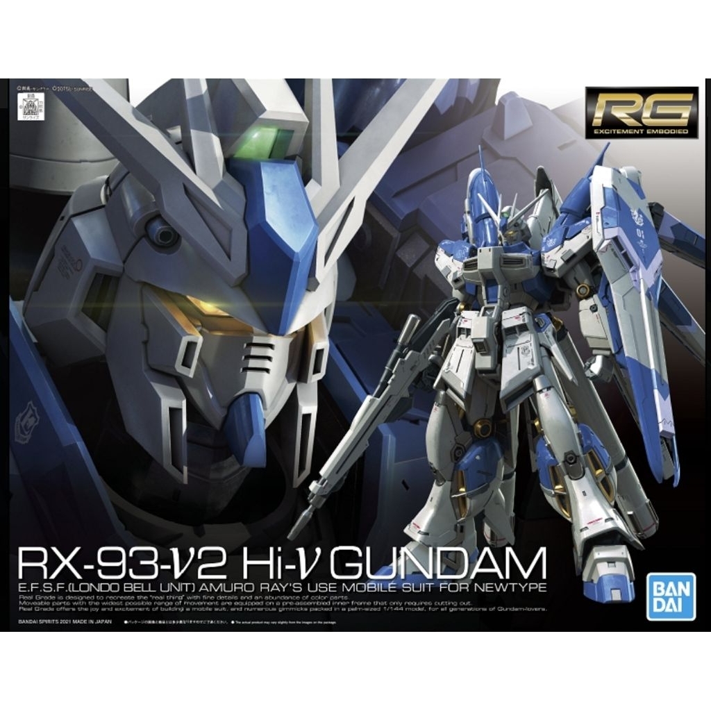 Bandai Real Grade 144 king RG Hi Nu Hi-Nu v2 v Gundam RX93 Rx 93 not changlong gaogao chang long tit