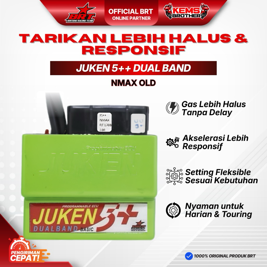 ECU Juken 5+ Dualband NMAX Old ABS NON ABS Original BRT - Programable Racing Ecu