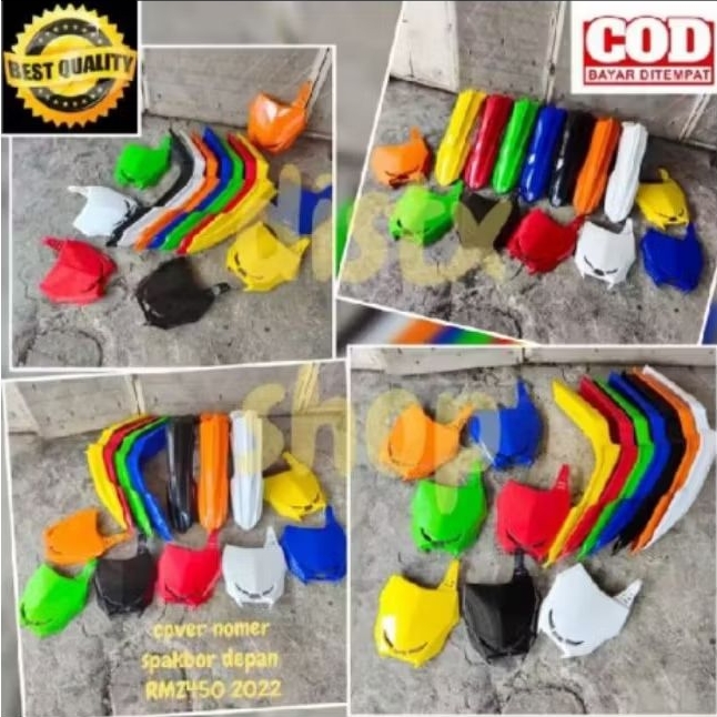 PAKET 2ITEM RMZ450 2022 SET DEPAN RMZ450/22 SPAKBOR DEPAN RMZ 450 2022 PAPAN STAR RMZ450/22