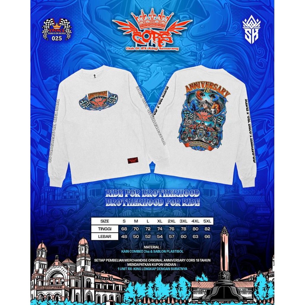 Kaos RX-KING Original Anniversary CORS SEMARANG ke-18th [ LENGAN PANJANG ]