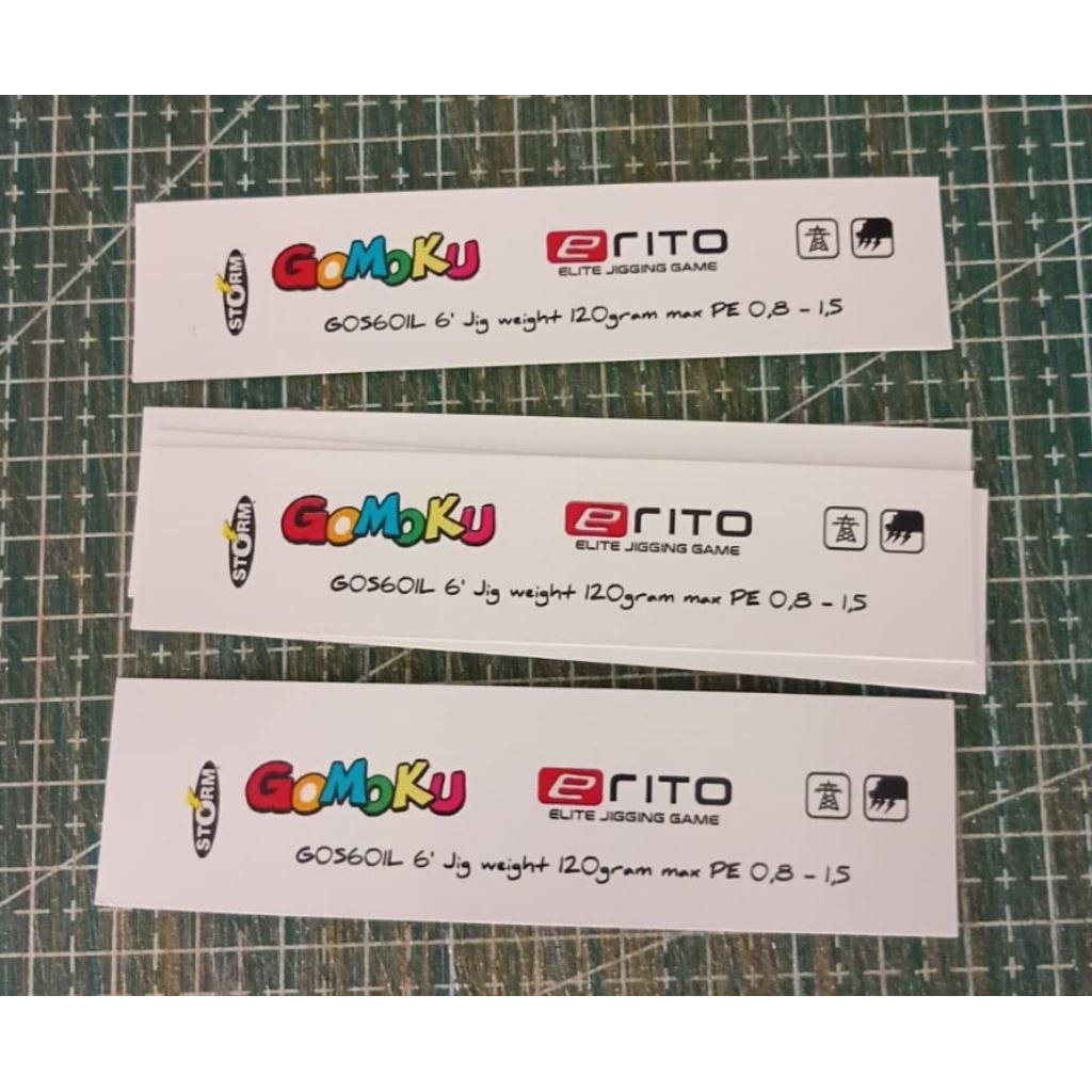 Water Slide Decal / Sticker Decal Basah untuk Joran Pancing GOMOKU ERITO