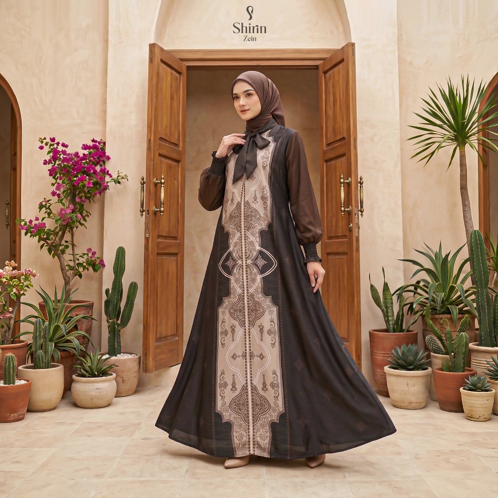 Shirin Zein - Baju Gamis Model Terbaru Lebaran 2026 Dress Ibu Ibu Melisa Series Mewah Elegan
