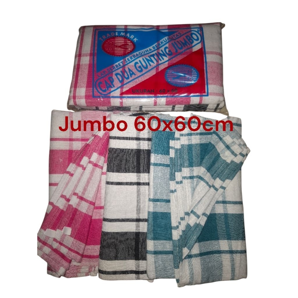 Serbet Dapur Katun Jumbo 60x60cm - Serbet Putih 6 Pcs