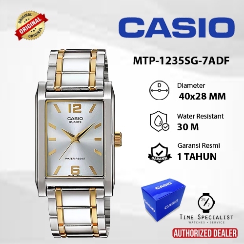 Jam Tangan Pria CASIO MTP-1235SG-7A Original Garansi Resmi