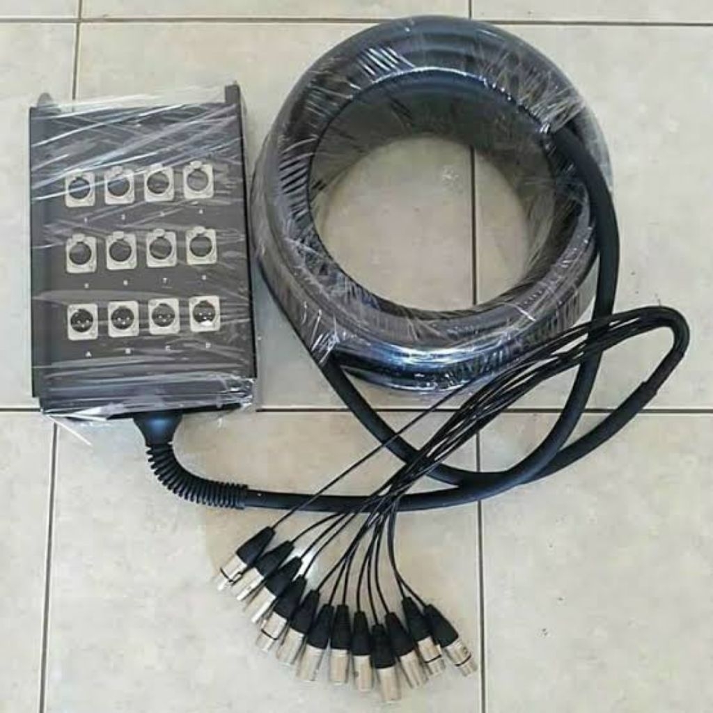 Snake Kabel 8 Channel axl 8Input + 4 Out 25 Meter