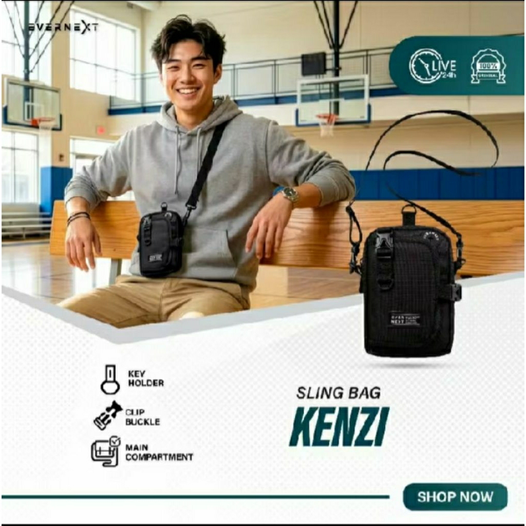 Evernext-Tas Selempang Sling Bag KENZO Cordura Tas Selempang HP Mini