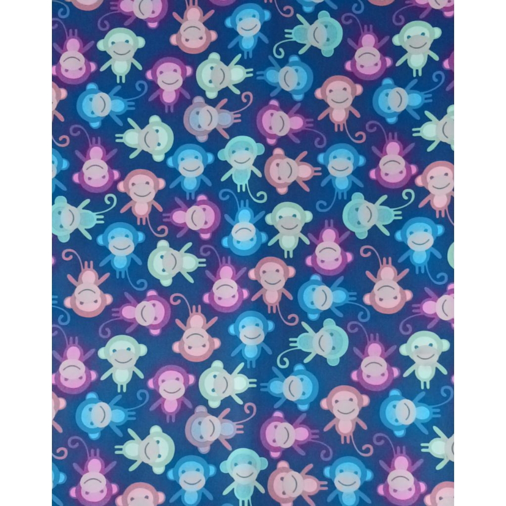 Bahan Tas Motif Monyet Lucu/Kain Tas Unik/Kain Tas dan Dompet import