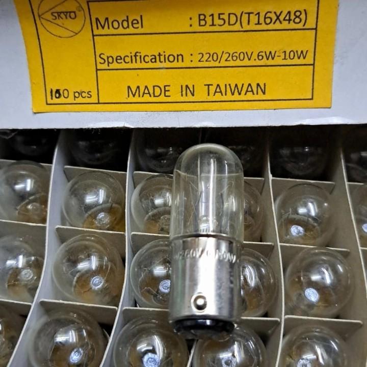 bohlam bayonet b15d 220v 6w (2kaki)