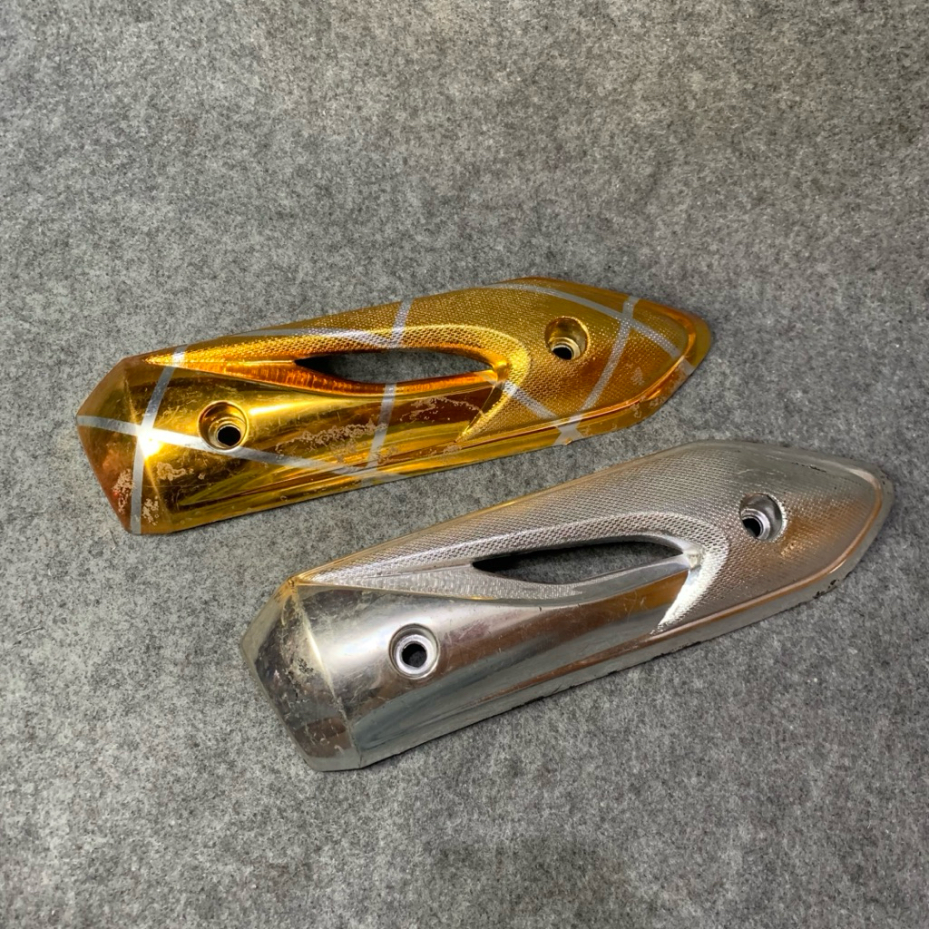 Cover Knalpot Honda Beat Karbu 2008-2012 Old Lama Silver Gold Tutup Tameng Pelindung Kenalpot CUCI G