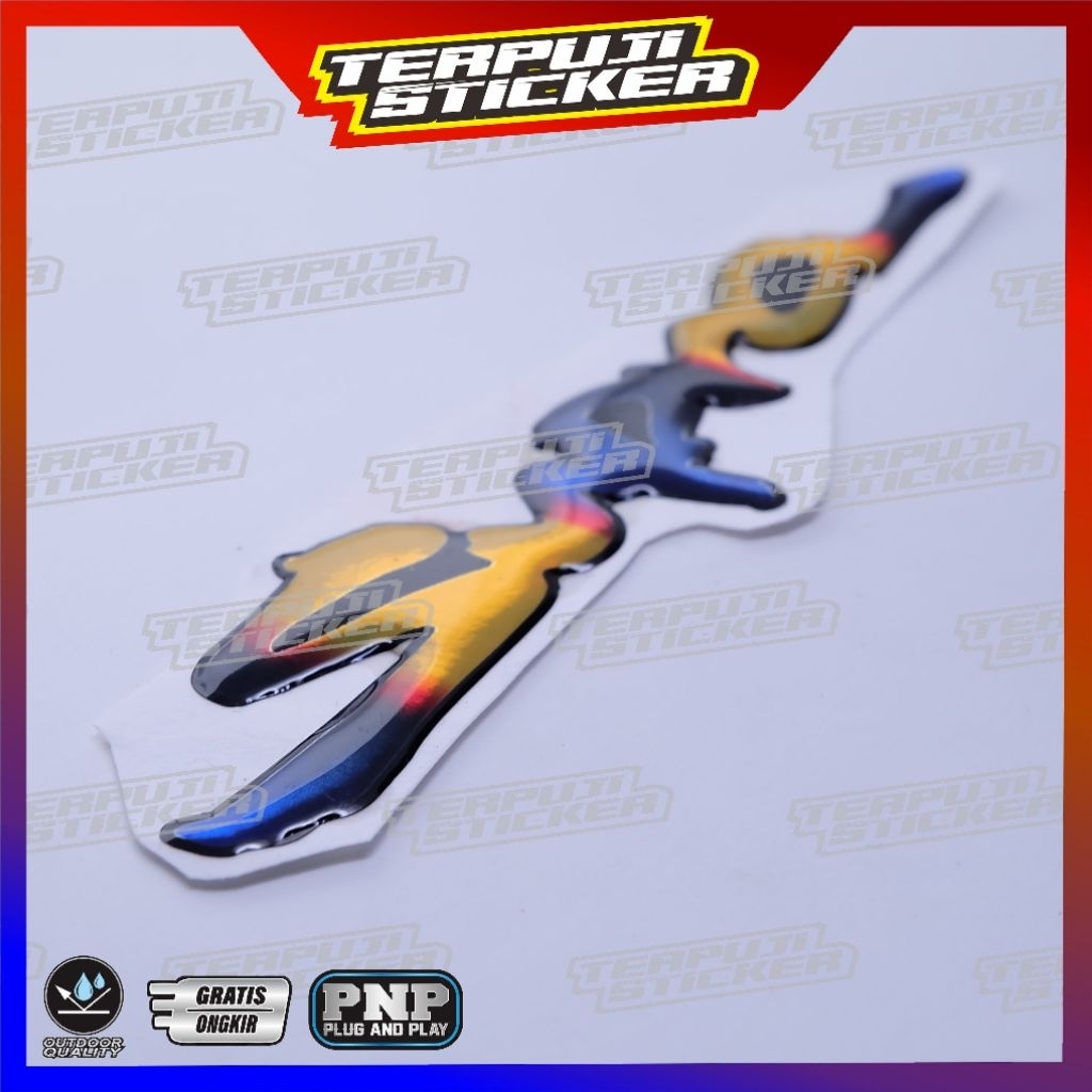 emblem timbul supra/sticker timbul supra titanium/sticker timbul supra