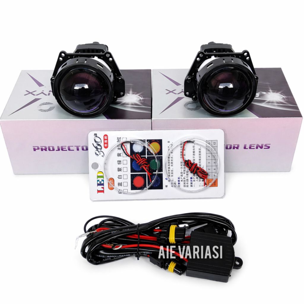 PAKET PROJECTOR BILED 3 INCH P85 VINYX SEPASANG